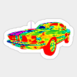 Mustang Pixelized Thermo Look Sticker